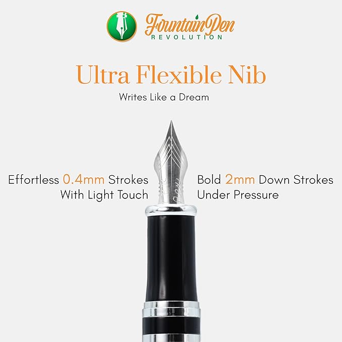 FPR Ambassador Ultra Flex Nib Fountain Pen Set, Journaling & Gifting - Image 5