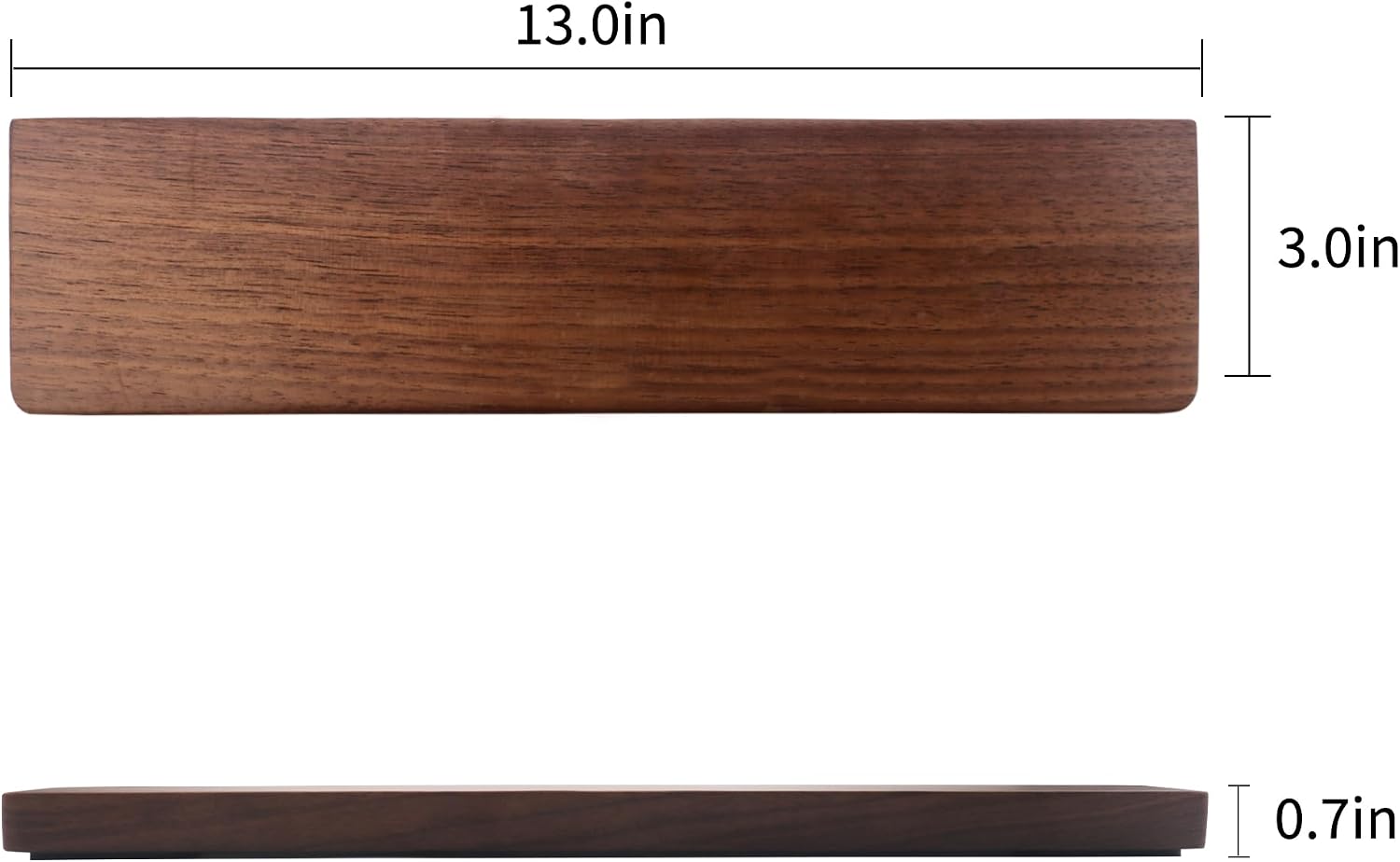 75 Keys Keyboard Wrist Rest - Ergonomic Walnut Wood Palm Rest for Mechanical Keyboard, Non-Slip, Comfortable Typing and Gaming (75 Keys)