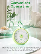 Visual Timer for Kids, 60-Minute Countdown Timer for Classroom Office Kitchen - Image 5