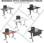 Goakwwuz Conference Room Table, Folding Conference Tables, Thicken Grey Tabletop - Image 4