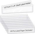60 Pack 1.2" x 4.3" Self Adhesive Label Holders by BESARME