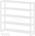 HCHQHS Bookshelf, 5-Tier Industrial Bookcase, Freestanding Tall Bookshelves by HCHQHS