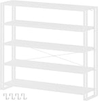 HCHQHS Bookshelf, 5-Tier Industrial Bookcase, Freestanding Tall Bookshelves by HCHQHS