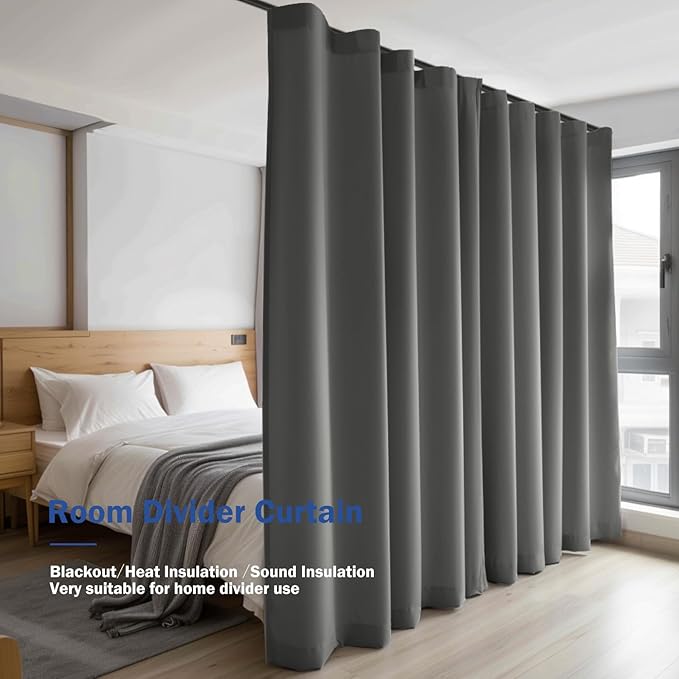Cbsroro Room Divider Blackout Curtain Track Curtains Wall Dividers Panels Screen - Image 6