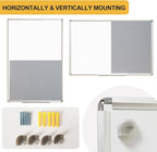 DEVELOP Large Grey Felt Bulletin & Magnetic Dry Erase Combo Board, 60 x 36 Inch - Image 3
