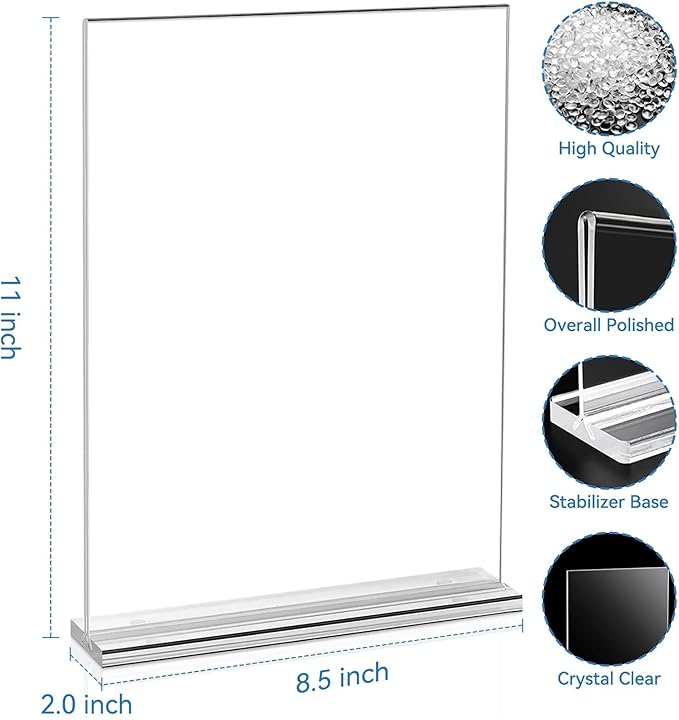 EHWINE 6 Pack Acrylic Sign Holders - Image 4