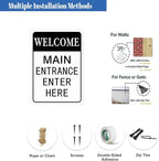 HBXNZ Main Entrance Enter Here Sign Security Street Road Metal Tin Sign Wall - Image 4