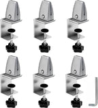 6-Pack Desk Shield Clamp for 2 to 20mm Thick Panel, Adjustable Desk Divider