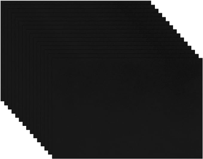 Guakicae 60 Sheets Black Cardstock 4 x 6 Printer Paper, 300gsm/110lb by Guakicae