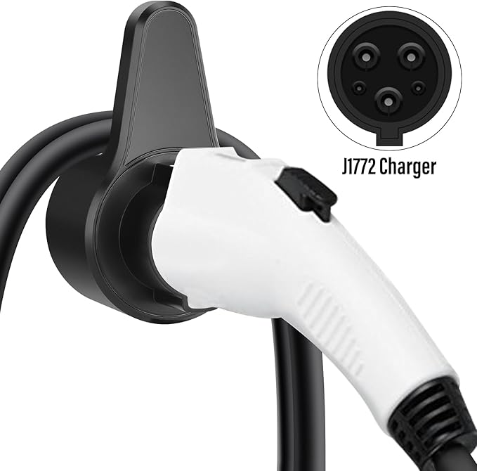 J&D EV Charger Holder for SAE J1772 Charger, EV Type 1 Plug Holder Wall Mount - Image 2