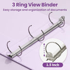 SUNEE 3 Ring Binder 1.5 Inch 1 Pack - Image 3