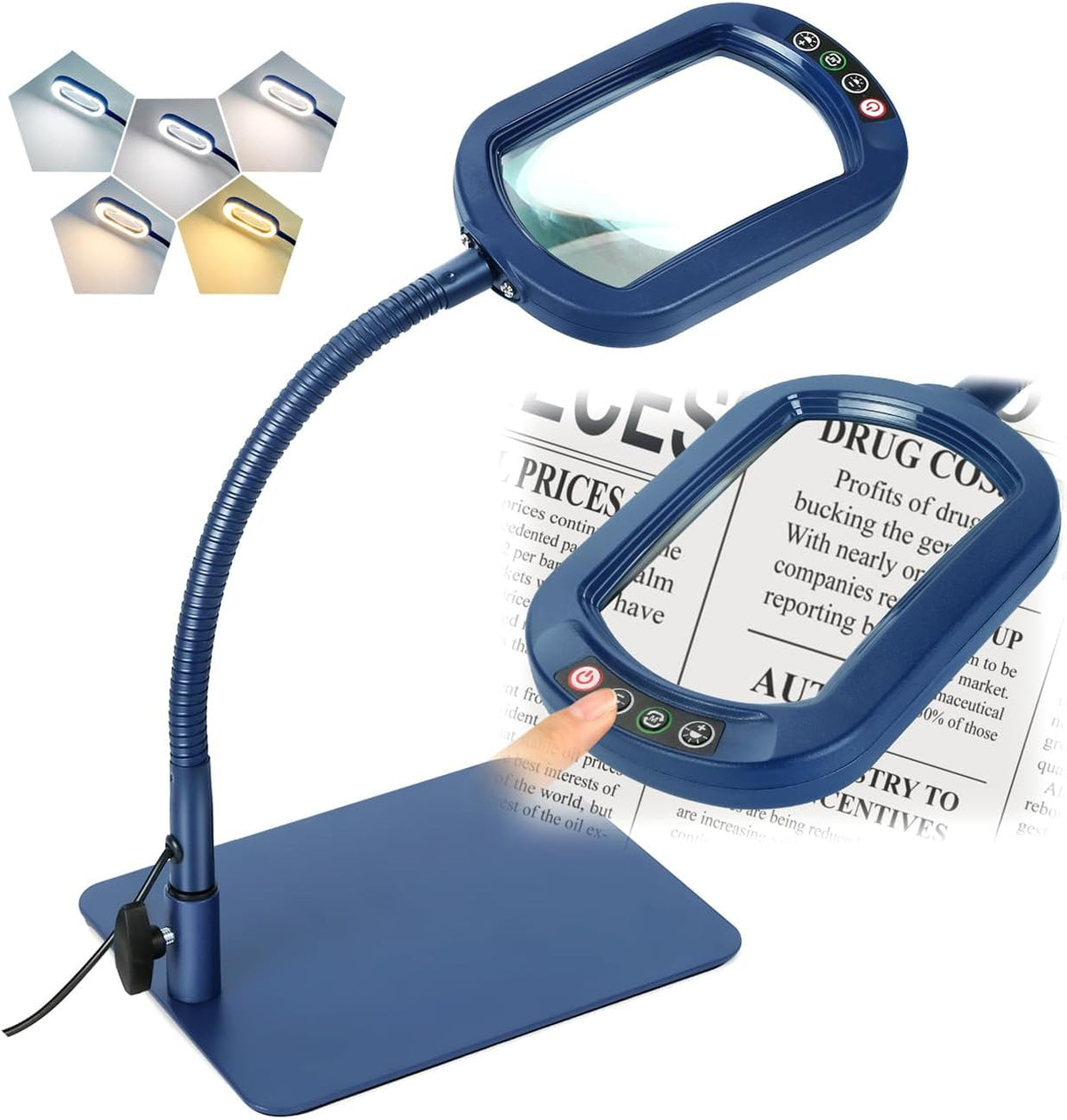 Veemagni 10X Rectangle Magnifying Glass