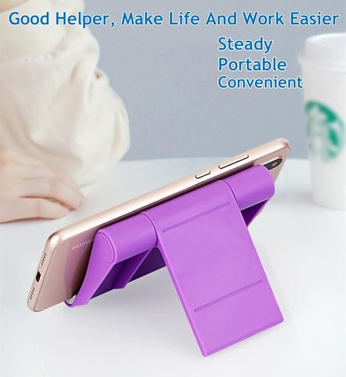 JUSDIQIR Cell Phone Stand for Desk Foldable Cell Phone Holder Desk Tablet - Image 6