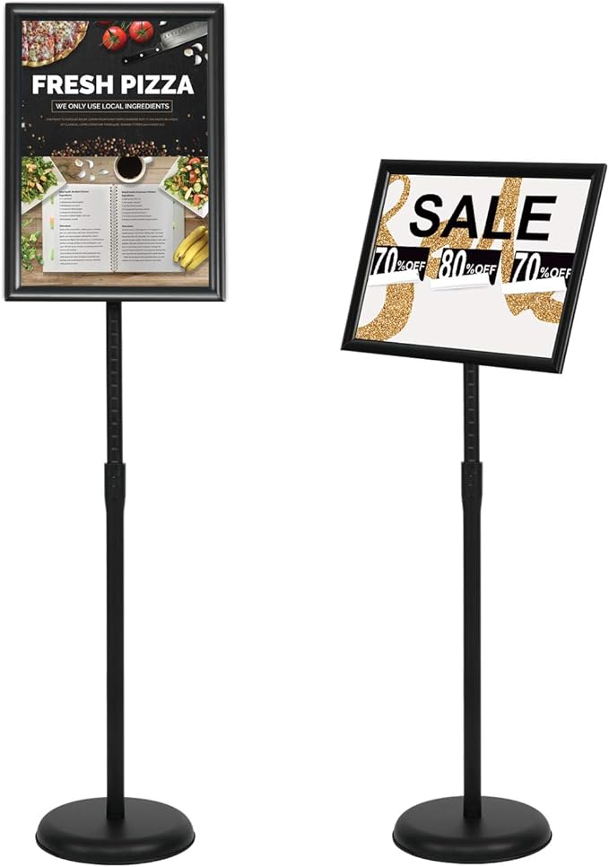 VAIIGO 11 x 17 Inch Adjustable Pedestal Sign Holder Poster Stand, Heavy Duty - Image 9