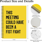 XQLZY This Meeting Could Have Been A Fist Fight Yellow Spiral Notebook - Image 2