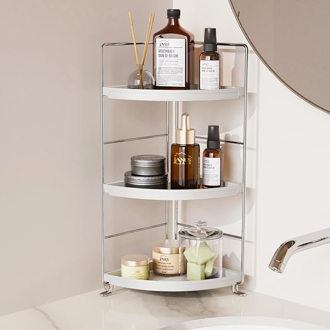 JANUS LiANG 3-Tier Bathroom Counter Organizer, Plastic Bathroom Organizer by JANUSLiANG