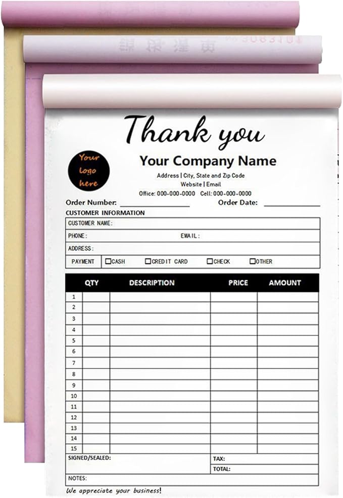 Custom Invoice Book in 3-Part /2-Part Receipt Book - Image 8