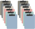 Zoenley A4 Plastic Clipboard Set of 12, Morandi Colorful 12.5 x 9 Letter Size by Unknown