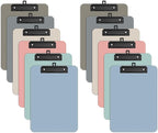 Zoenley A4 Plastic Clipboard Set of 12, Morandi Colorful 12.5 x 9 Letter Size by Unknown