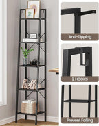 Hzuaneri Ladder Shelf, Bookshelf Bookcase, Freestanding Corner Storage Shelve - Image 7