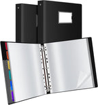 Uquelic 50-Pocket Binder with Plastic Sleeves by Uquelic
