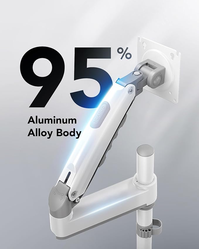 HUANUO Single Monitor Arm, Adjustable Desk Mount - Image 5