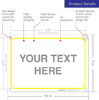 Personalized Custom Customize for Office, Delivery Yellow Sign, 10x7 Inches - Image 3