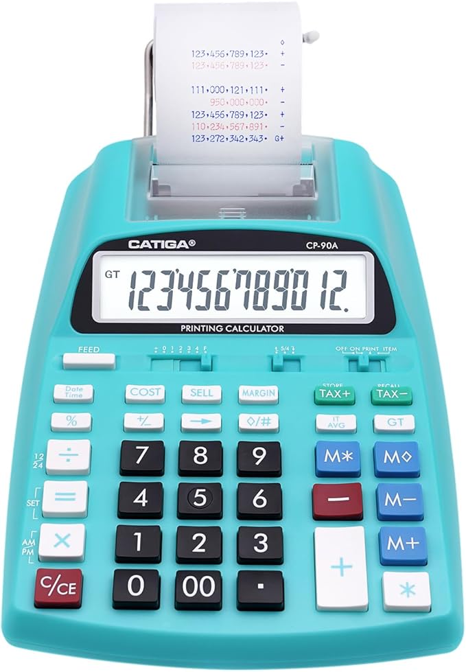 CATIGA New & Upgraded 2025 Printing Calculator Adding Machine 10 Key, Desktop by CATIGA