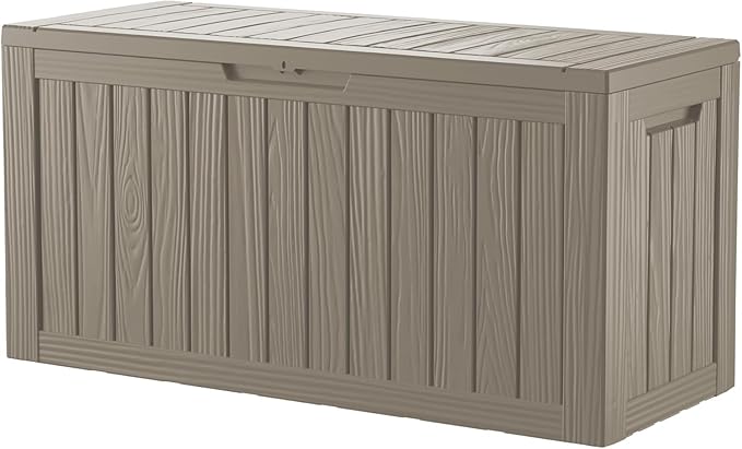 PATIOEASY Outdoor Storage Box 80GAL Waterproof Resin Deck Box, UV-Resistant by Unknown