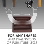VOCOMO 2X2 Rubber Caster Cups, Non Slip Furniture Pads, Anti-Slip Gripper - Image 2