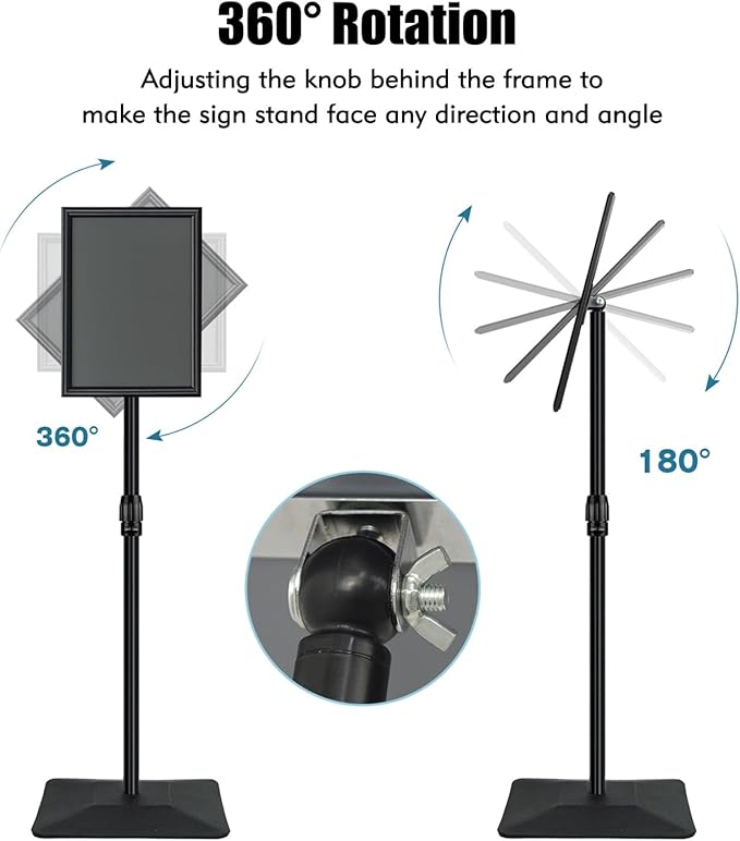 Golemas Adjustable Sign Stand for Display, - Image 3