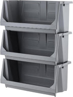 iris usa open front storage bins, heavy duty, main product view