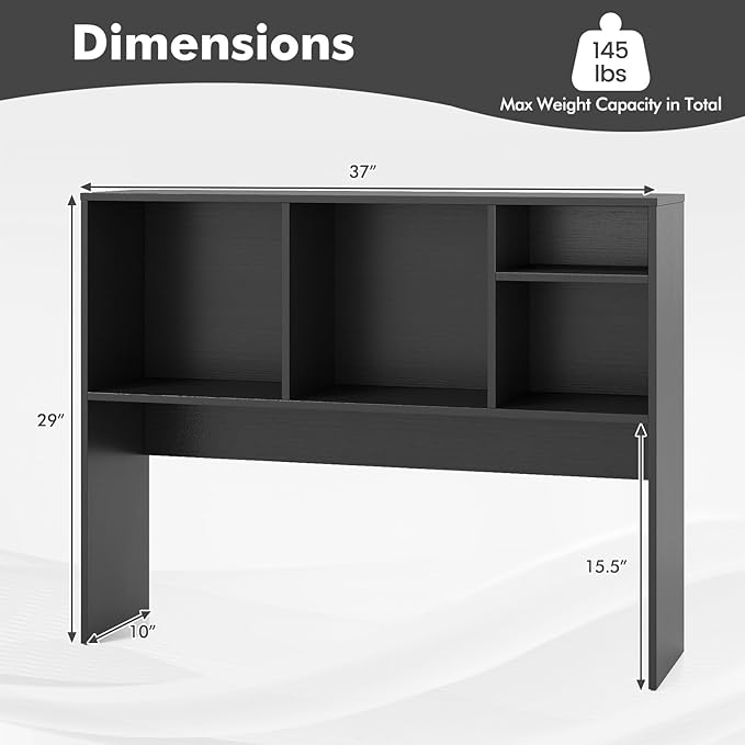 Tangkula Desktop Bookshelf, Countertop Storage Hutch - Image 3