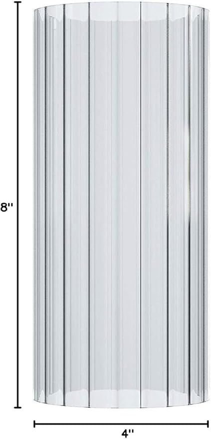 Sunwo Glass Shade Straight Cylinder Glass Lamp Shade Replacement - Image 6