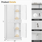 TaskStorz Metal Storage with 1 Drawer, Steel Storage File Cabinet - Image 3
