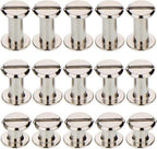 90 Set Chicago Screws Binding Screw Leather Screw Nail Rivet Button Solid Belt Tack (Silver M5x1/4, 3/8, 1/2,)