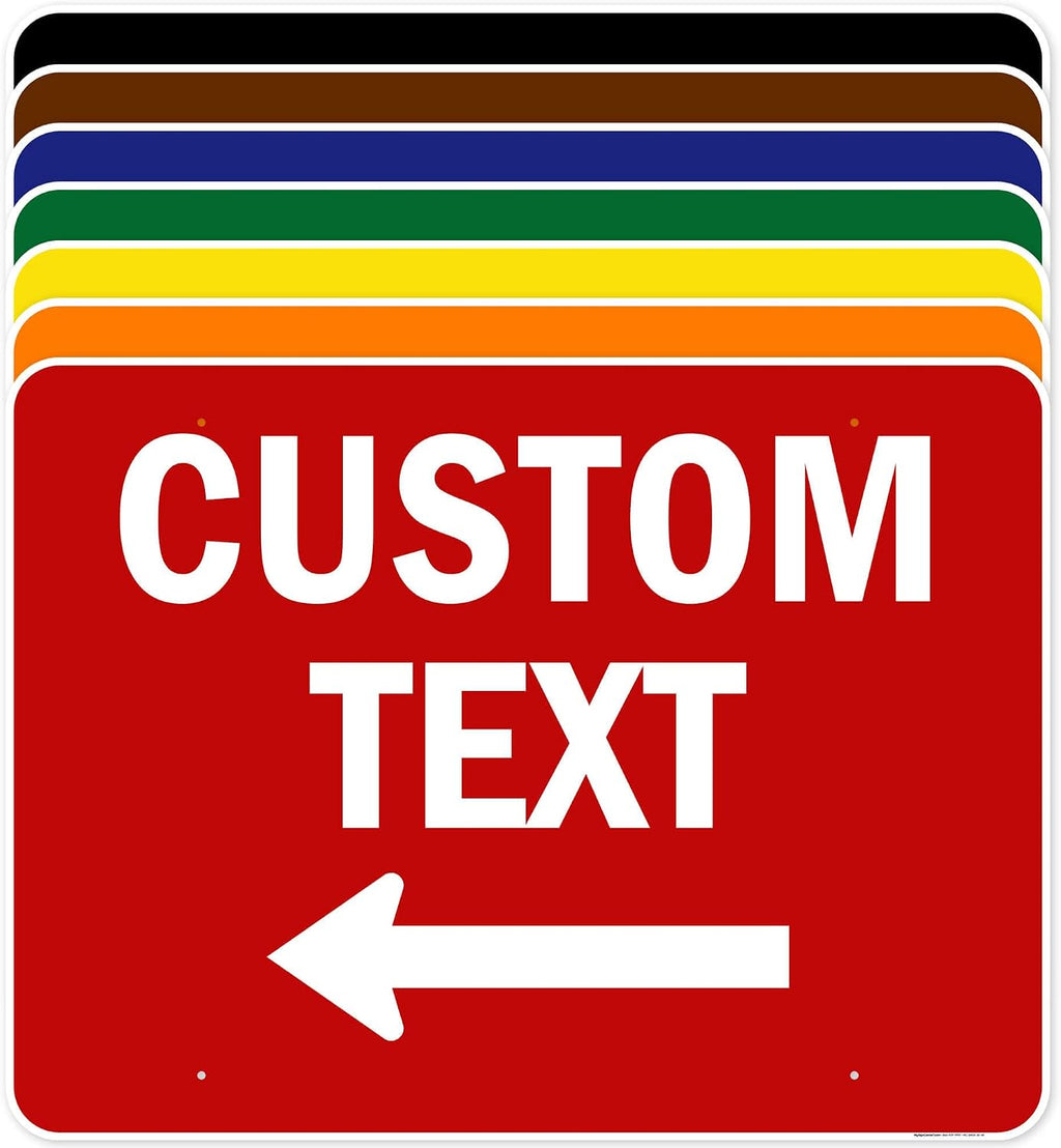 Custom Arrow, Custom Directional Sign, Left Arrow, 36x48 Inches, Rust Free