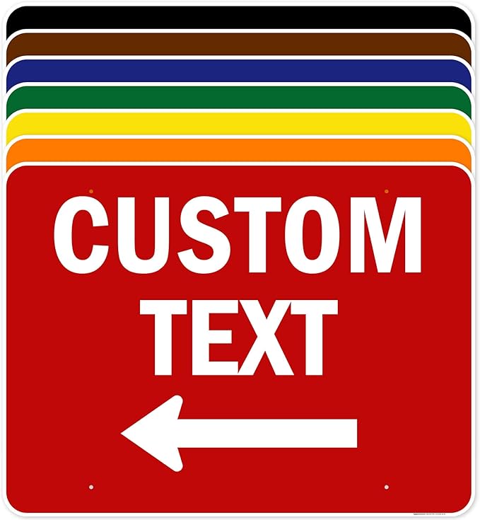 Custom Arrow, Custom Directional Sign, Left Arrow, 36x48 Inches, Rust Free by MySignCenter