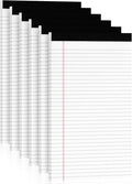 White Legal Pads 8.5 x 14, 6 Pack Wide Ruled Legal Notepads, Notebook Paper by Home