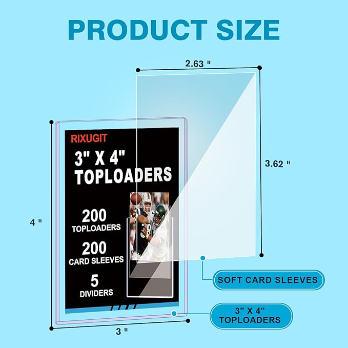 400 Card Sleeves Top Loaders for Cards - Image 2