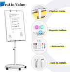 Mobile Whiteboard – 36 x 24 inches Portable Magnetic Dry Erase Board - Image 3
