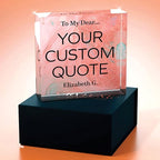 Personalized Gifts, Custom Quote Block Letter Board, Crystal-Clear Acrylic - Image 3