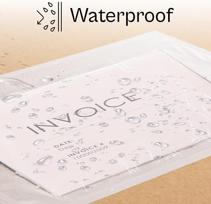 PSBM 1000 PCS 7.5 x 5.5 Inch Clear Blank Packing List Envelopes, Shipping - Image 5