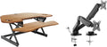 Rocelco 46" Height Adjustable Corner Standing Desk Converter by Rocelco