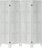 Leesinwing Wood Room Divider 4 Panel Folding Privacy Screen, Classic 5.6Ft - Image 6