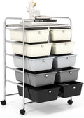 GOFLAME 10-Drawer Rolling Storage Cart, Art Craft Storage Organizer on Wheels