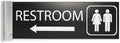 ALPHA DOG SIGNS Corridor Projecting Hallway Bathroom Sign, Left Arrow,
