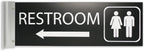 ALPHA DOG SIGNS Corridor Projecting Hallway Bathroom Sign, Left Arrow,