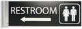 ALPHA DOG SIGNS Corridor Projecting Hallway Bathroom Sign, Left Arrow, by AlphaDog