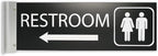 ALPHA DOG SIGNS Corridor Projecting Hallway Bathroom Sign, Left Arrow, by AlphaDog